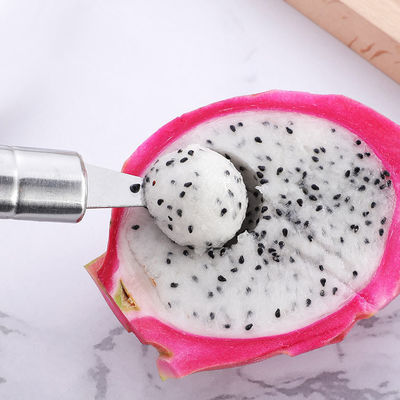 Edelstahl doppelte Kugel Wassermelone Schnitzmesser Set für Obst-Gemüseschmuck