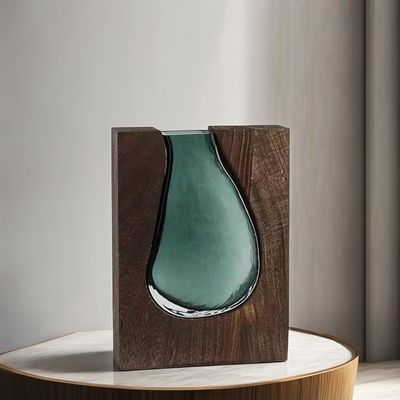 Durchsichtige Glas-Quadrat-Vase perfekt für Mittelpunkte in Küche Wohnzimmer oder Büro