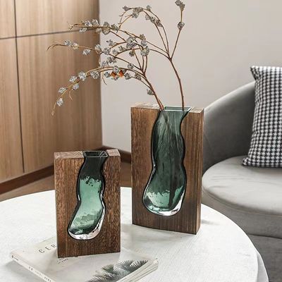 Durchsichtige Glas-Quadrat-Vase perfekt für Mittelpunkte in Küche Wohnzimmer oder Büro