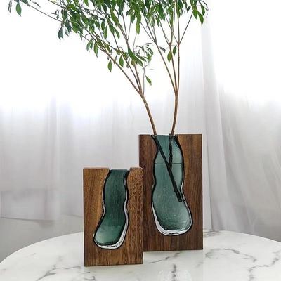 Durchsichtige Glas-Quadrat-Vase perfekt für Mittelpunkte in Küche Wohnzimmer oder Büro