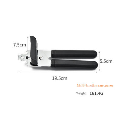 Manueller Dosenöffner aus Edelstahl mit langlebigem Kunststoffgriff und multifunktionellem Werkzeug