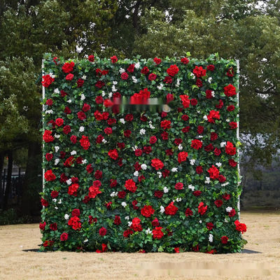 Simulierte grüne Pflanzen 3D-Fälschung aus Stoff und Blumenwand für Hochzeits- und Landschaftsdekoration