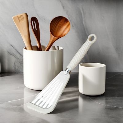 Ergonomischer Fischschinken aus Edelstahl Spatula Hitzebeständig Schlitten-Turner zum Kochen
