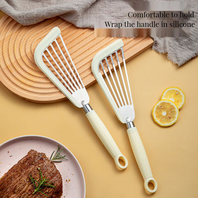 Ergonomischer Fischschinken aus Edelstahl Spatula Hitzebeständig Schlitten-Turner zum Kochen