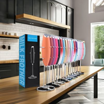 2023 Batteriebetriebene Edelstahl-Wisch Elektrische Kaffeeschaummaschine zum Milchschäumen