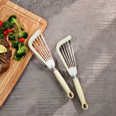 Allumfassende Edelstahl-Schleusen-Fischspatel Wärmebeständige Drehscheibe für nicht klebrige Kochgeschirr