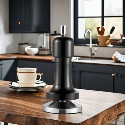 Customized Logo Schwarzer Aluminium Griff Barista Espresso Tamper für 58mm Basis Kaffee