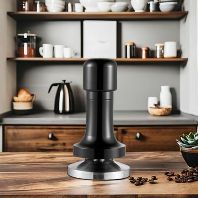 Customized Logo Schwarzer Aluminium Griff Barista Espresso Tamper für 58mm Basis Kaffee