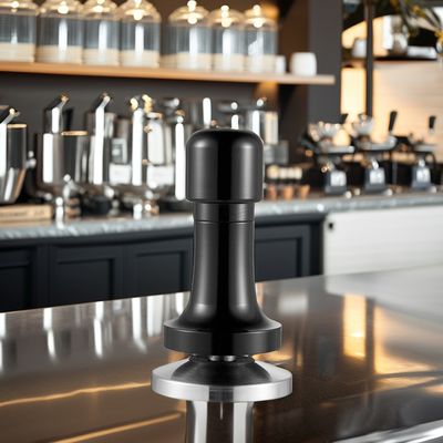 Customized Logo Schwarzer Aluminium Griff Barista Espresso Tamper für 58mm Basis Kaffee