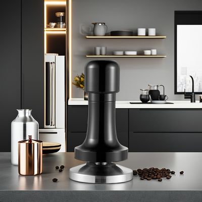 Customized Logo Schwarzer Aluminium Griff Barista Espresso Tamper für 58mm Basis Kaffee