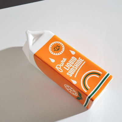 Kleine moderne keramische hydroponische Tischvase in orange Ideal für Zuhause und Restaurant