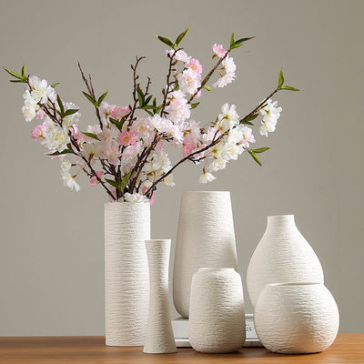 Low MOQ Klassische Kunst Designer Handgefertigte Keramik Vase für Tisch Hochzeit Tischdekoration