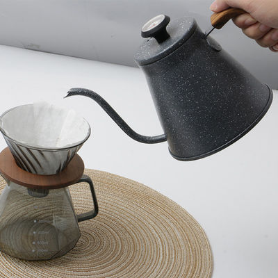 Kaffeebrau Set mit Edelstahl Gänsehalskessel im modernen Design