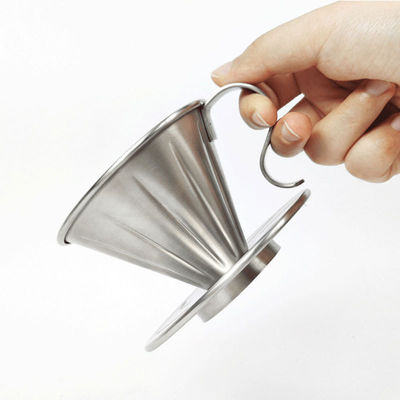 Klassischer stilvoller Filterhalter aus Edelstahl für Kaffee-Tee