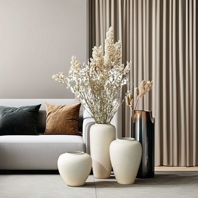 Zuhause Hotel Restaurant Dekorativ Akzent Moderne chinesische Keramik Vase mit Goldbeschichtung