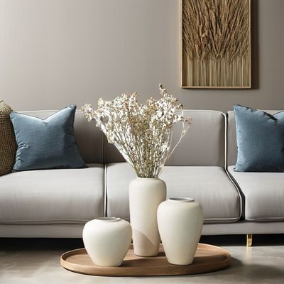Zuhause Hotel Restaurant Dekorativ Akzent Moderne chinesische Keramik Vase mit Goldbeschichtung
