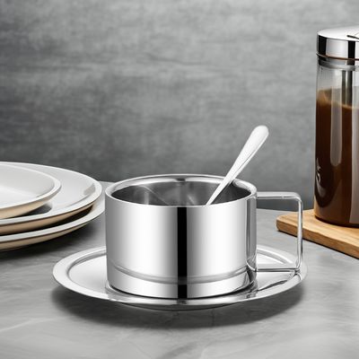 Luxus-Stil Langlebiger T16 aus Edelstahl und Keramik Kaffeetasse für Büro oder Zuhause