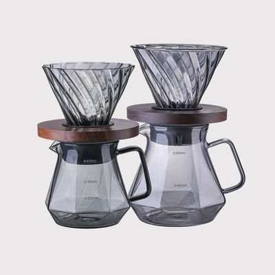 Hochborosilikat-Glas-Tropfbecher für Kaffee 400 ml Kapazität Hitzebeständig