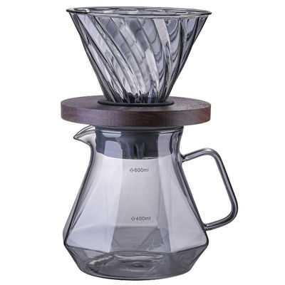Hochborosilikat-Glas-Tropfbecher für Kaffee 400 ml Kapazität Hitzebeständig
