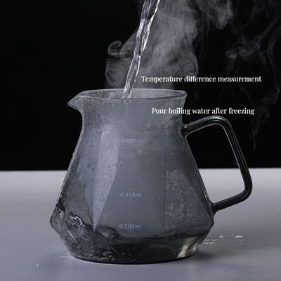 Hochborosilikat-Glas-Tropfbecher für Kaffee 400 ml Kapazität Hitzebeständig