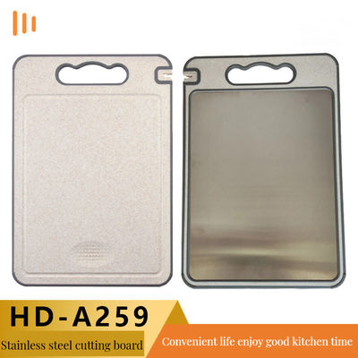 304 Edelstahl-Schnittbrett Umweltschonendes Bambus-Quadrat-Design Schimmelfreie Kunststoffrahmen