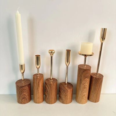Home Decor Essential Set von 6 kreativen Keramikkerzenhaltern für Säulenkerzen