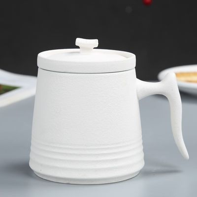 900cc Keramik-Tee-Töpfe Set mit Kaffeetassen und Schüsseln Einfaches weißes Porzellan Design