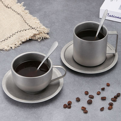 Design-Stil Luxus-Stil Keramik-Kaffee-Tasse Set mit Edelstahl Löffel und Tablett