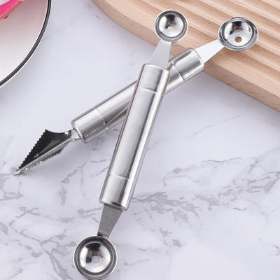 Edelstahl Wassermelone Frucht Schnitzmesser Werkzeug Set mit doppelter Kugelschläffel