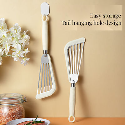 Manjia Küchenutensilien Hitzebeständig Schlitz Spatula Turner für Nonstick Kochgeschirr