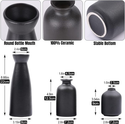 Antike Linie Oberfläche Art Deco Keramik-Blumenvase Verglasung für Wohnkulturstücke