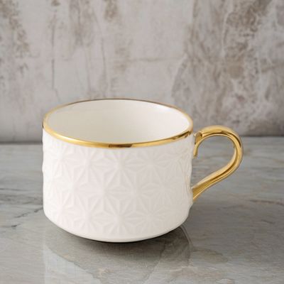 Moderne nordische Teetasse aus Luxusknochen mit individueller Farbe und Bambusgeschirr