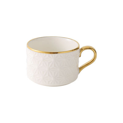 Moderne weiße Keramikbecher und -schüsseln Nordic Elegant Knochenbecher Set für Wasserbecher