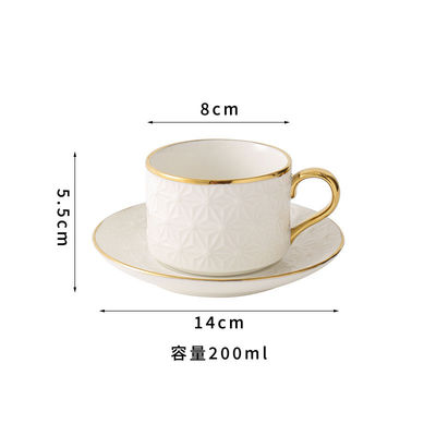 Moderne weiße Keramikbecher und -schüsseln Nordic Elegant Knochenbecher Set für Wasserbecher