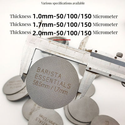 Edelstahl-Bodenlose Puck-Bildschirm 1,7 mm Kaffeefilterdichtung für Kaffeemühle