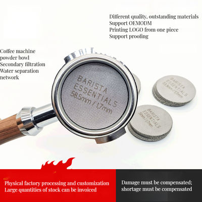 Edelstahl-Bodenlose Puck-Bildschirm 1,7 mm Kaffeefilterdichtung für Kaffeemühle