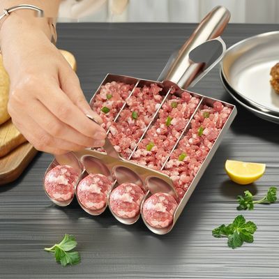 Anstrengungsloses Kochen zu Hause mit Bambus-Fischkugel-Maker-Set und nichtklebendem Handlöffel