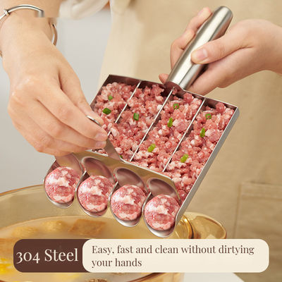 Wesentliche Utensilien für Fleischkuchenliebhaber Bambus-Nonstick-Hand-Fleischkuchenhersteller-Set