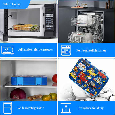 0.5L Kapazität Zwei-Schicht-Edelstahl-Lunchbox mit Bambusdeckel Schule oder Küche
