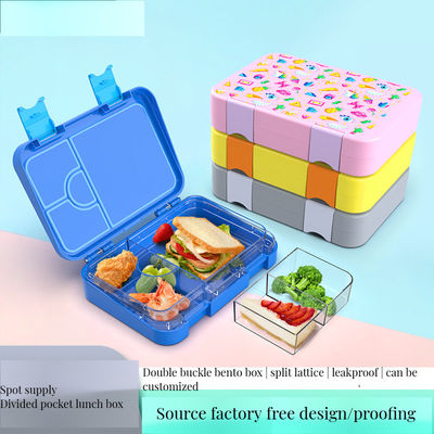 0.5L Kapazität Zwei-Schicht-Edelstahl-Lunchbox mit Bambusdeckel Schule oder Küche