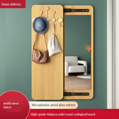 Design Luxus Wandspiegel mit Super Handgefertigtem Ledergürtel und Fancy Hanging Top