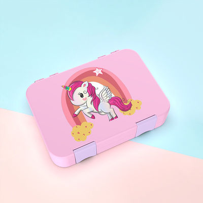 Bento-Lunchbox aus 2 Schichten aus Bambusfasern in 6 Farben mit Divider-Schnitzeln für Erwachsene