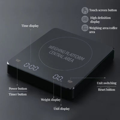 Einfach zu LED Elektronische Kaffeeskala 1-3000g Kapazität 250mAh Batterie Minimalistisches Design