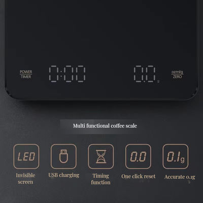 Einfach zu LED Elektronische Kaffeeskala 1-3000g Kapazität 250mAh Batterie Minimalistisches Design