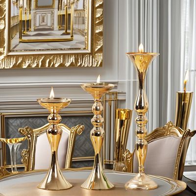 Fancy Vintage Gold Metall Meerjungfrau Kerzenhalter für Hochzeitsfeier Versorgung Home Decor