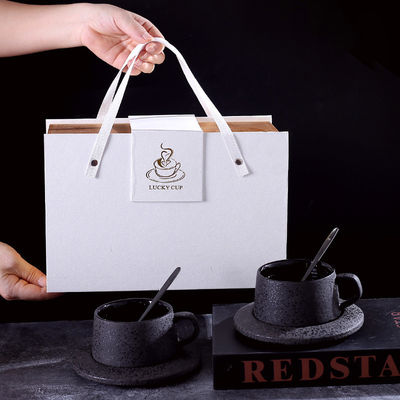 Home Hotel Restaurant Büro Schwarzes Yao Frosted Porzellan Set mit 260 ml Kapazität