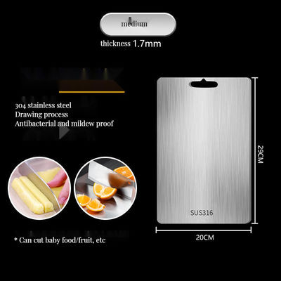 Küchengut-Quadrat-Schnittbrett mit angepasster Farbe Edelstahl-Schnittblock