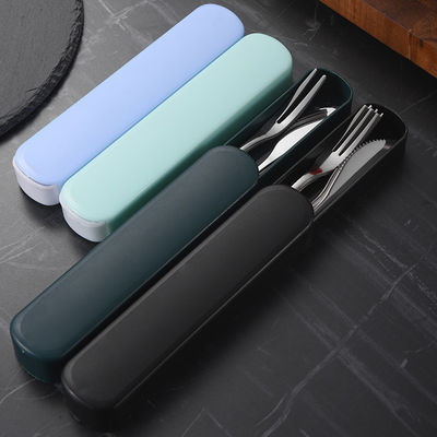 Individuelles Logo akzeptabel Vintage Silber Edelstahl Besteck Set für Reisen Camping