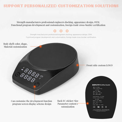 Schaummilch ABS Shell Espresso Modes Typ-C Ladestation Digitale Küche Palm Kaffeeskala mit Timer