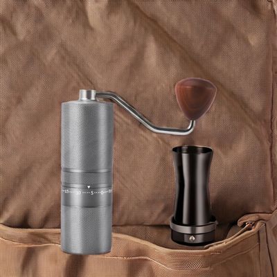 Acryl-Café-Kaffee-Miller mit modernem Edelstahl-Design und Holzgriff